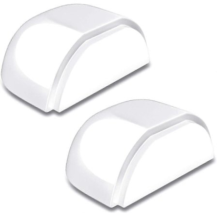 Set med 2 dörrstoppar i gummi - 4,2 x 2,2 x 3,8 cm (B x H x D) - Självhäftande, luktfria, transparenta
