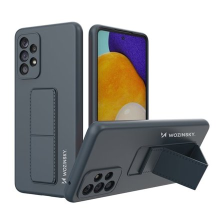 Wozinsky Kickstand-etui silikoneetui med stander til Samsung Galaxy A73 marineblå