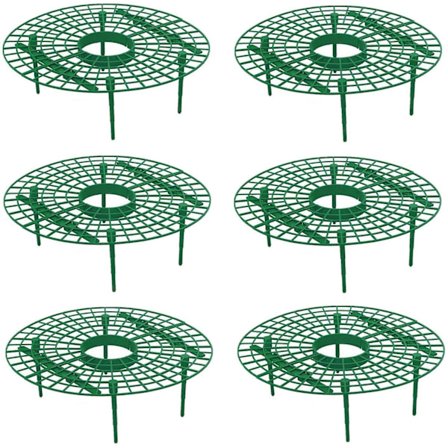 6 stk jordbærramme stativ, planteholderstativ planteholderstativ løfter frukten langt fra jord unngå jordråte