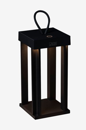 Konstsmide - Lyhty Cannes USB, 42 cm - Musta - Ladattavat valaisimet - - Homeroom