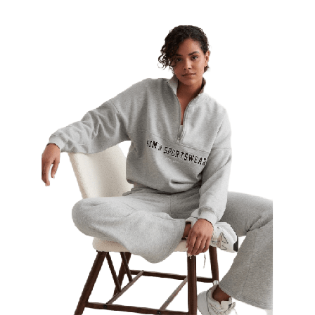 aim'n Varsity Sweat Half Zip Tröjor Dam Grå XL