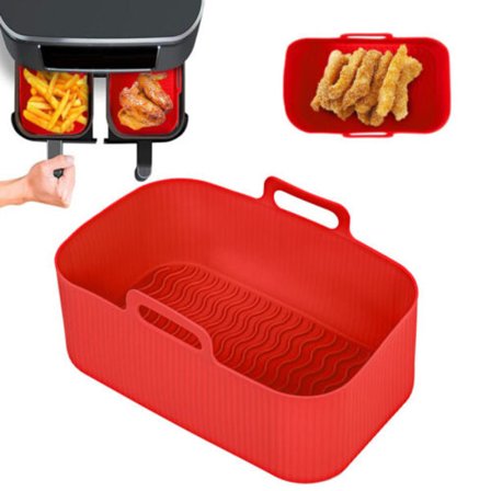 Silikon Pot Air Fryer Kök BBQ Platta Uppvärmning Bakpanna Red