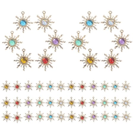 30 stk. Blomster Vedhæng Legering Mini Blomster Charms Smykker Charms DIY Smykkeforsyninger