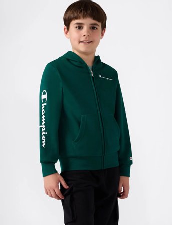 Champion Hooded Full Zip Sweatshirt - Green - 162-167