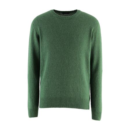 Zanone Round-neck Strik Grøn, Herre Strik, Størrelse: L