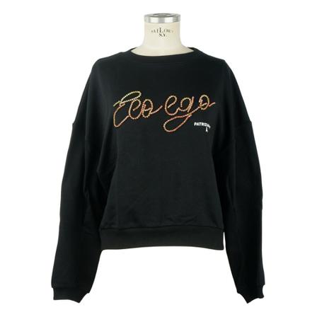 Patrizia Pepe, Sweatshirts Zwart, Dames, Maat:L