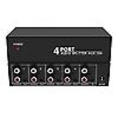 Audio Splitter 1 Indgang 4 Udgang RCA L/R Aux Stereo Audio Splitter 1x4 Audio Distributor