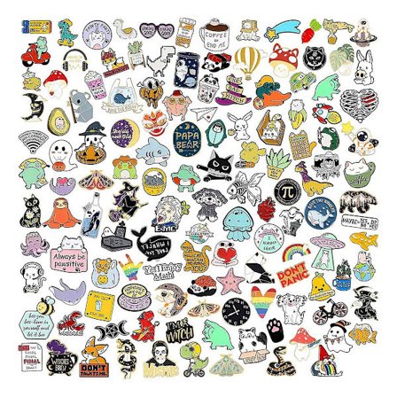 40 stk. søde emaljerygsæk pins, sjove emalje pins bulk sæt cool knap pins æstetiske broche lape