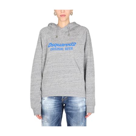Dsquared2, Hoodies Szary, Kobieta, Rozmiar: S