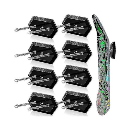 8 kpl Skeittilaudan seinäteline ruuvilla, kelluva skeittilaudan ripustin, skeittilaudan teline, roikkuva skeittilauta, paras