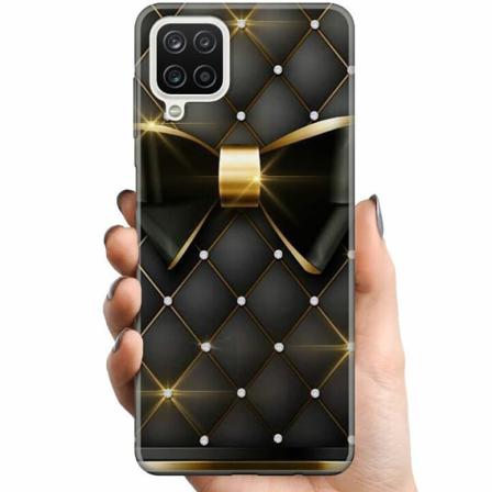 Samsung Galaxy A12 Tpu Mobilskal Gyllene Rosett
