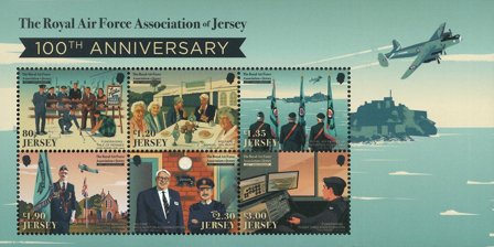 Jersey - Royal Air Force - Postfrisk miniark