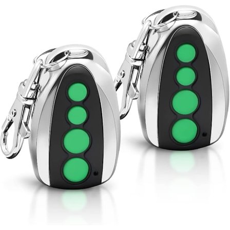 Control 4-Knap Transmitter til Automatisk Svingende Skydedørsåbner Garageportåbner 2-Pakke Trådløs Transmitter Nøglefob Sikker