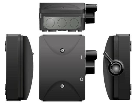 Norwesco SA 316 DS Turvakytkin Musta, 3-napainen, Sähkön jakelu & virrantuotto