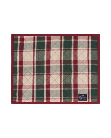 Lexington Quiltad rutig lin/bomulls-bordstablett