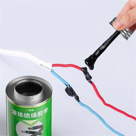 Flydende isoleringstape, elektrisk klæbemiddel, vandtæt og højtemperaturbestandig til kabler, 130 ml