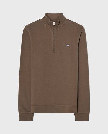 Lexington Halvziptröja i ekologisk bomull, khakigrön