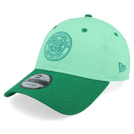New Era - Football Groen unconstructed Cap - Celtic Fotball Club Contrast Visor 9TWENTY Celtic Green/Green Dad Cap @ Hatstore