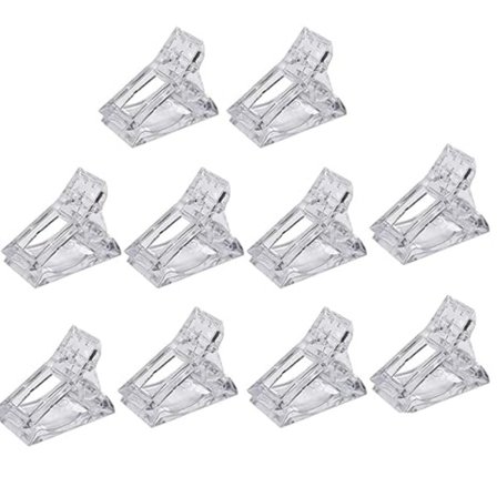 10 st nagelspetsklämmor Poly Gel Snabbbyggnad Nagelspetsklämmor Plastfinger
