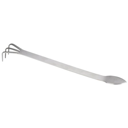 2 i 1 Bonsai hageredskap i rustfritt stål, rotrake og spatel