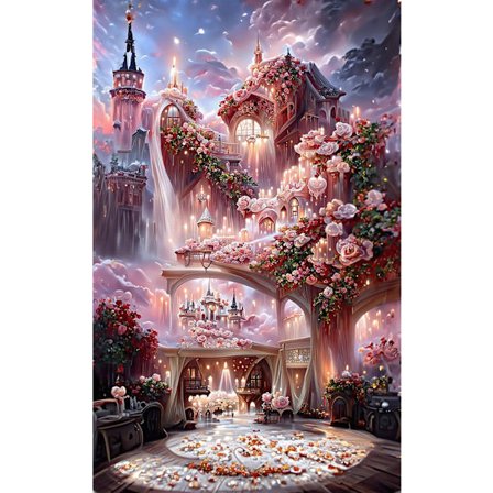 30x40cm 5D DIY Diamantmaleri Full,Maison de Rêve#C,DIY Diamant