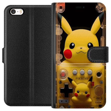 Kompatibel Tegnebogsetui til Apple Apple iPhone SE (2016) Gul spil-indspireret karakter med retro konsol design ikonisk formgivning med nostalgi tekno