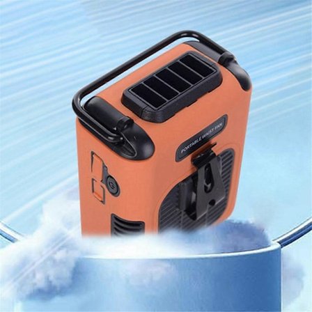 Kannettava kaulatuuletin kaulanauhalla, puettava vyötärötuuletin, 8000 mAh ladattava akkukäyttöinen
