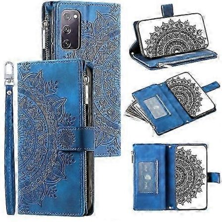 Galaxy S20 FE 4G/5G Multi-Card Lynlås Læder Telefon Cover - Beskyttende Wallet Cover