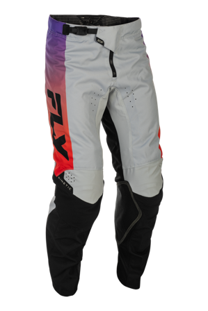 Pantaloni Motocross FLY Racing Kinetic V26 gri/roșu/mov/negru 28