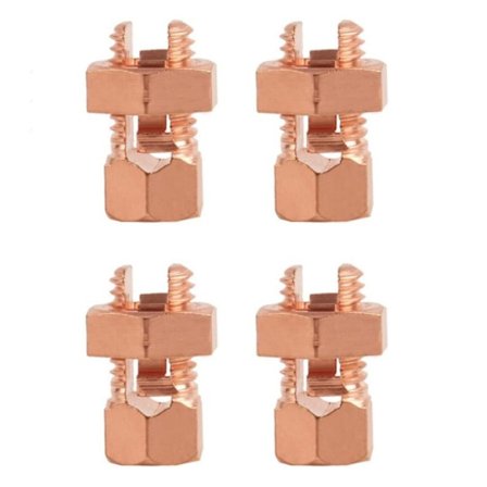 4 st Split Bolt Connector Koppar