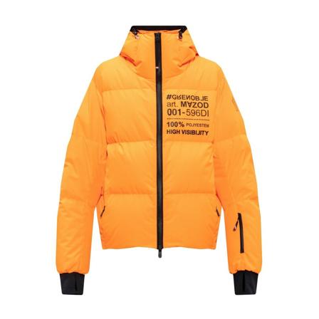 Moncler, Down Jackets Oranje, Heren, Maat:M