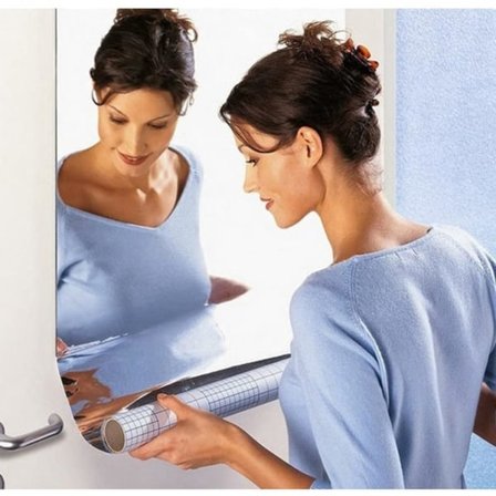 1 st spegelfolie väggdekal självhäftande spegelfolie - spegel väggdekal rektangel självhäftande rumsinredning dekal konst (50 x 100 ...