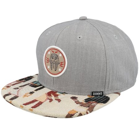 Djinns - Gris snapback Gorra - Tutanch Linen Rev. Grey Snapback @ Hatstore