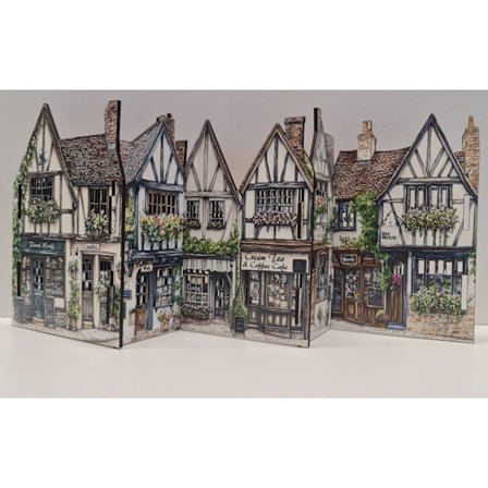 Mini byscen – LED-vänlig design by i engelsk stil -Tudor mini village