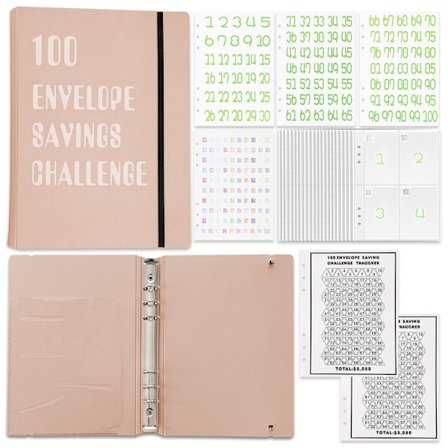 Binder Budget Planlægning Notesbog Finansplan Konvolut PINK 1