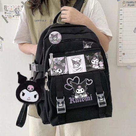Ny Sanrio Kuromi Ryggsekk Skulderveske Pompompurin My Melody Studenter Skoleveske Stor Kapasitet Tegneserie Søt Skoleveske type2
