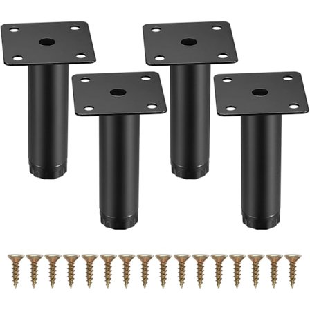 4 stk. møbelben, 8 cm justerbare møbelstøttefødder, metal sofa erstatningsstøttefødder ben til sofabord stol skrivebord