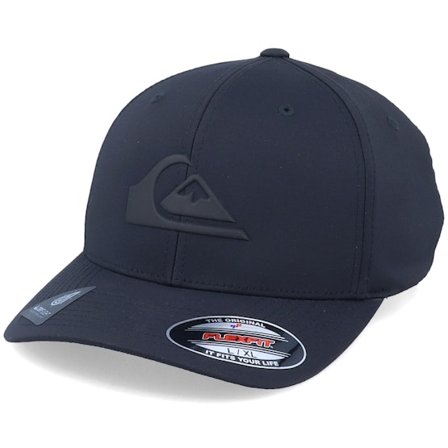 Quiksilver - Negro flexfit Gorra - Amped Up True Black Flexfit @ Hatstore