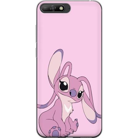 Huawei Y6 (2018) Gjennomsiktig deksel Stitch rosa