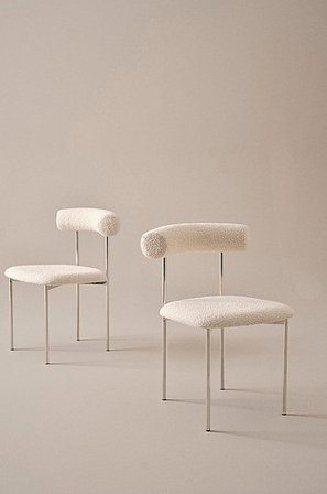 Jotex - Stol 2-pack Bouclé - Plywood - Polyester - Rostfritt - stål Naturvit CATALINA - Köp Matstolar & köksstolar hos Jotex