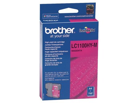 Brother Bläckpatron LC1100HY M, LC-1100HYM, Innobella -bläck, magenta, singelförpackning, hög kapacitet - Lyreco - Toner och bläck - Bläckpatroner - 