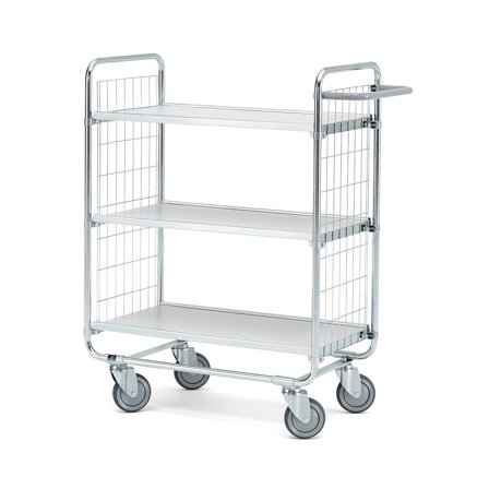 Etagenwagen CRAFT mit 3 Böden, 750 x 425 mm, verzinkt