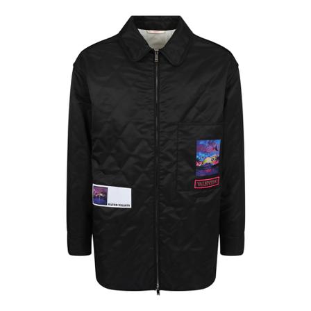 Valentino Quilted Jakke Sort, Herre, Størrelse: M