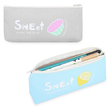 2 kpl Mini-kynäkoteloa, söpö ohut kynäpussi pienet kynäpussit vetoketjulla Ihana paperitavarakassi Ohut kynäkotelo Kynäpussi Pieni