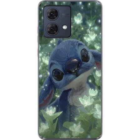Kompatibelt Mobildeksel til Motorola Moto G84 Stitch med blomst kawaii Disney alien blå