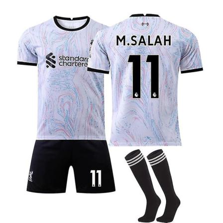 22/23 Liverpool Borta Salah Mane Fotbollströja Träningsdräkter M.SALAH NO.11 Kids 24(130-140CM)