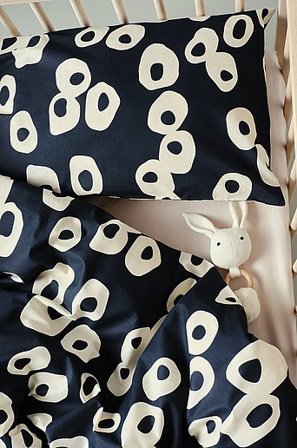 Jotex - Mini Sengesæt Krybbe Økologisk sort/hvid - OVO - Køb Sengetøj til børn hos Jotex