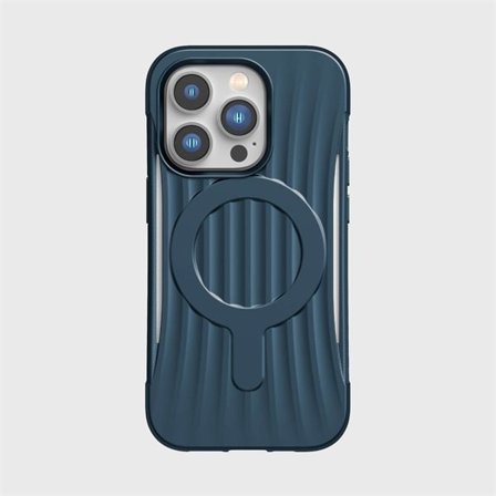 Raptic X-Doria Clutch-etui iPhone 14 Pro med MagSafe-bakdeksel blå