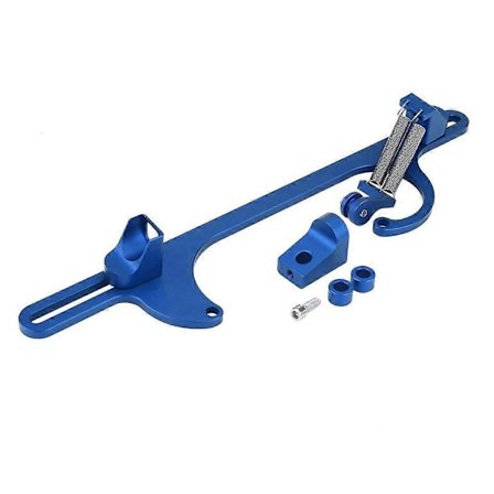 Holley 4150 & 4160 -sarjan kaasuttimen ohjausvaijerin kiinnike, koneistettu alumiini, sininen