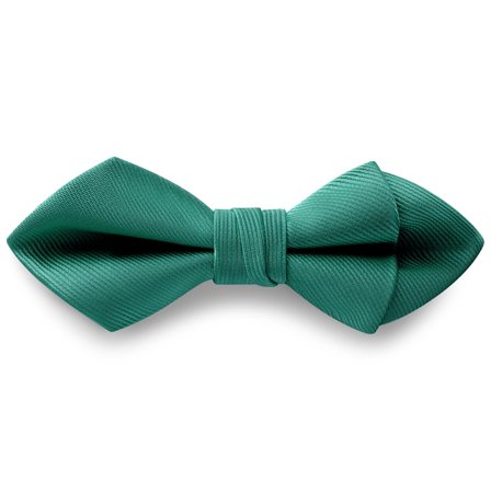 Emerald Green Pre-Tied Grosgrain Diamond Tip Bow Tie for Men - Pre-tied bow ties